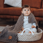 La Millou 100% merino wool baby blanket - chocolate
