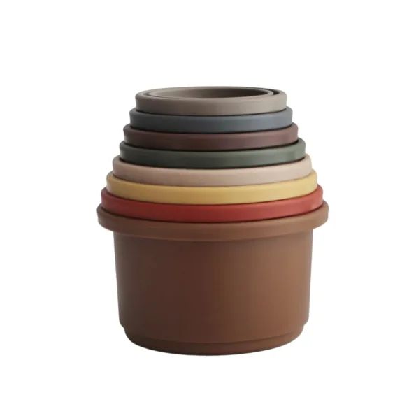 Mushie stacking cups - retro