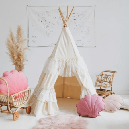 Moi Mili Tipi Tent Set with Mat "Shabby Chic"