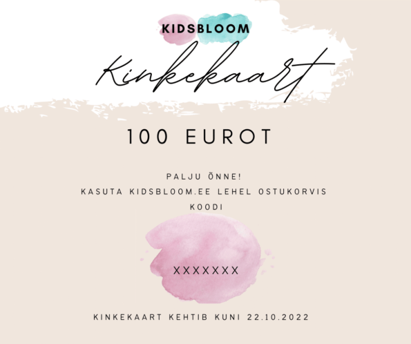 Kidsbloom.ee e-gift card 100 eur