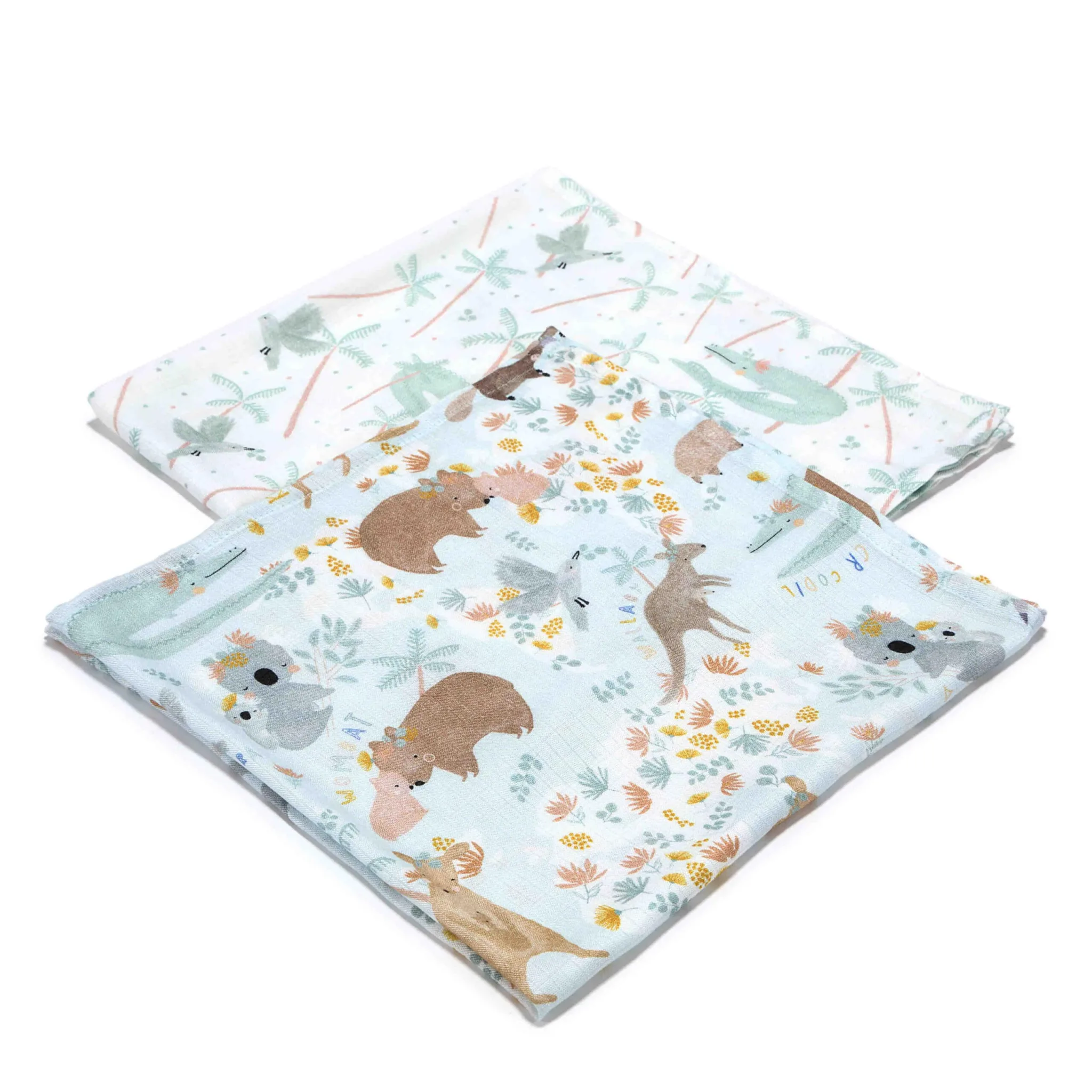 La Millou musliintekikesed 100% bambuskangast 2-pakk - Dundee&Friends Blue La Millou musliintekikesed 100% bambuskangast 2-pakk - Dundee&Friends Blue