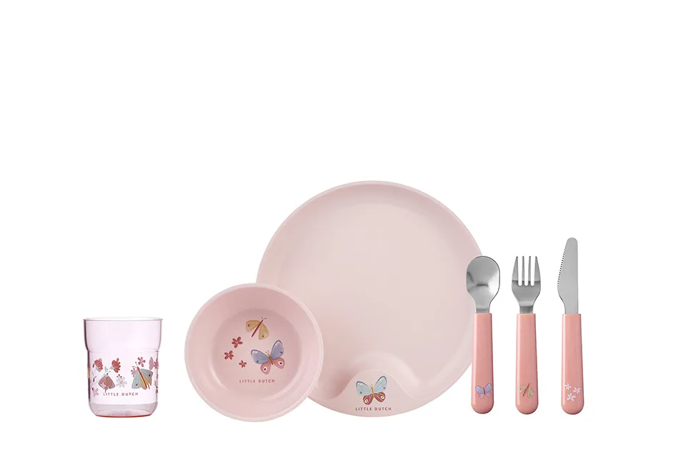 Little Dutch Children's dinnerware 6-piece set - Flowers & Butterflies