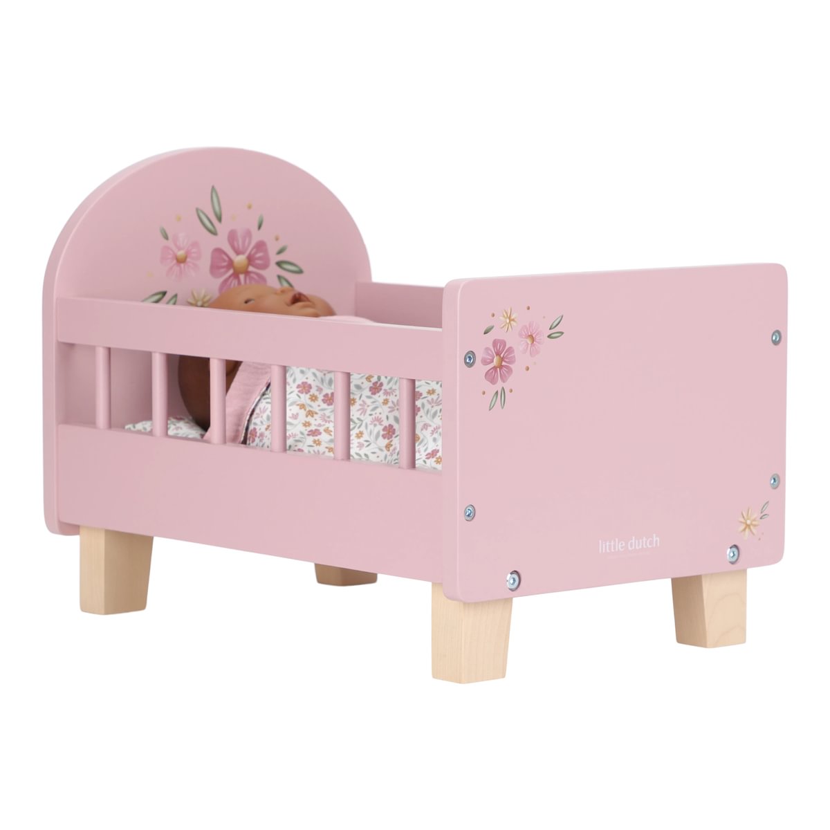 Little Dutch puidust nukuvoodi koos voodipesuga Little Dutch puidust nukuvoodi koos voodipesuga