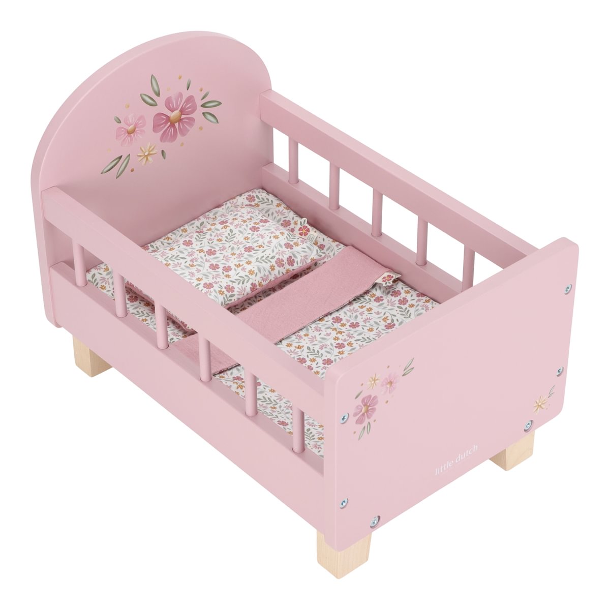 Little Dutch puidust nukuvoodi koos voodipesuga Little Dutch puidust nukuvoodi koos voodipesuga