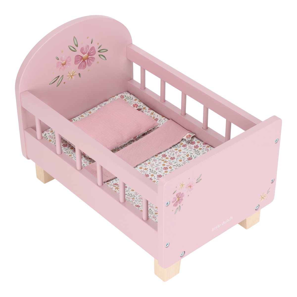 Little Dutch puidust nukuvoodi koos voodipesuga Little Dutch puidust nukuvoodi koos voodipesuga