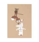 Little Otja kids poster Animal Tower (A3 or A4)