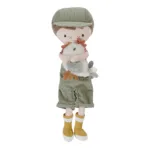 Little Dutch Cuddle doll Farmer Jim with chicken 35cm