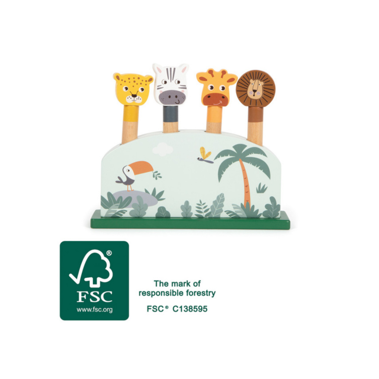 Small Foot Hopping Animals Shapes Game "Safari" Small Foot Hopping Animals Shapes Game "Safari"